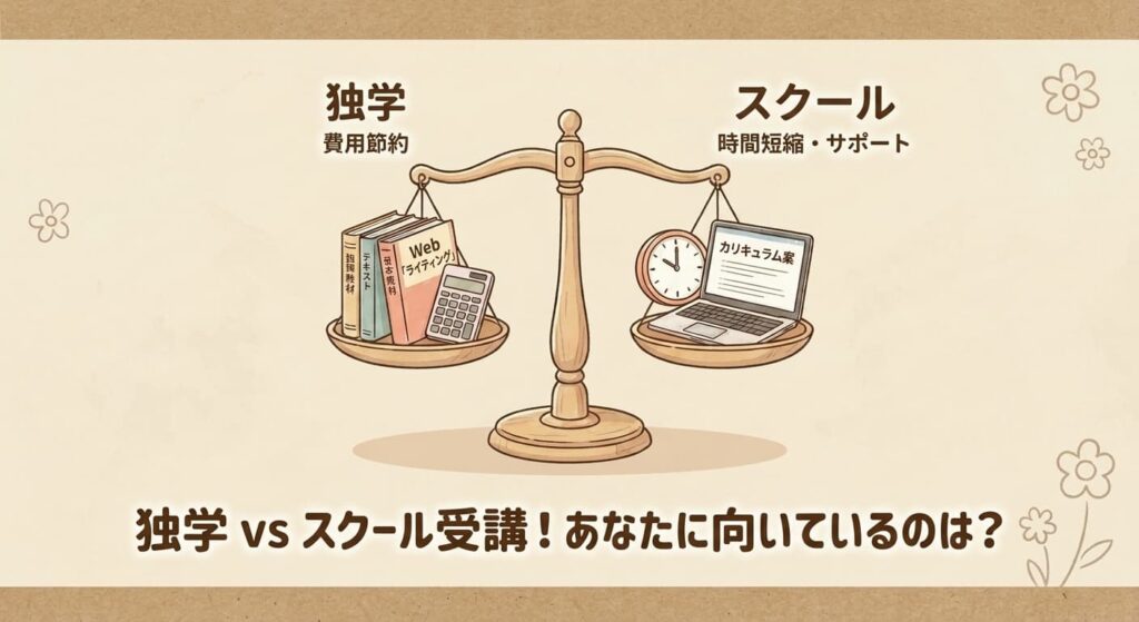 独学かスクール受講か