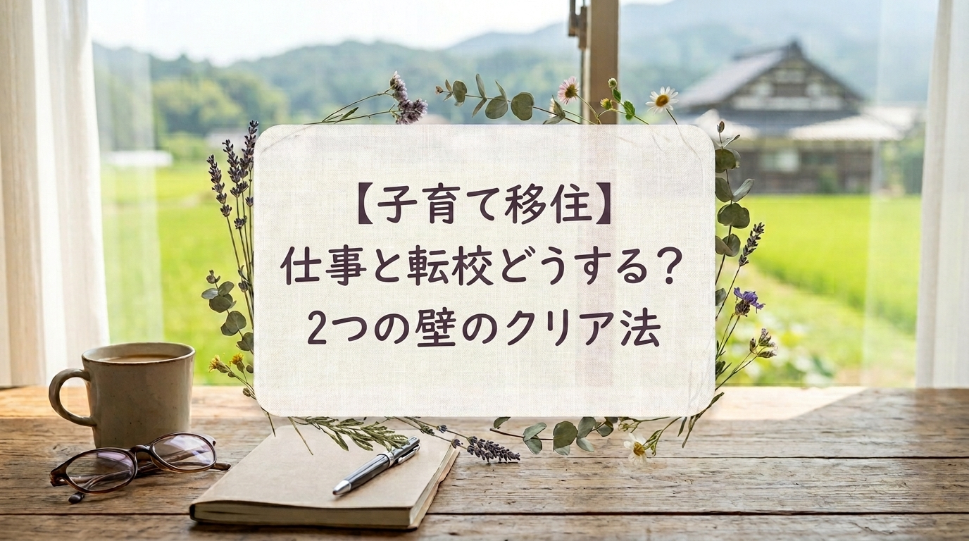 【子育て移住】仕事と転校どうする