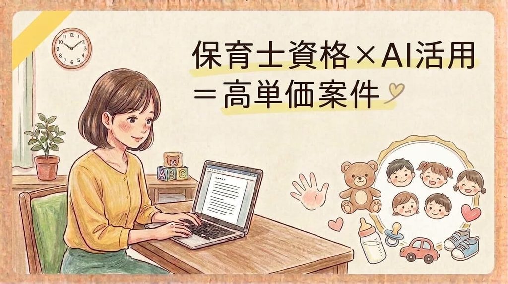 保育士資格×AI活用で高単価案件獲得