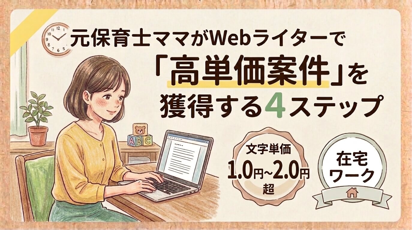 保育士資格×Webライターで文字単価アップ